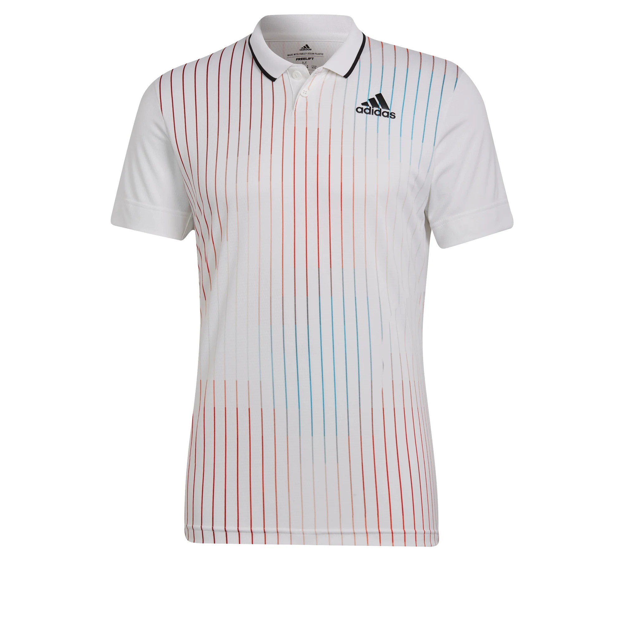 Adidas Melbourne Free lift Polo - White/Legacy Burgandy/Sky Rush - Image 5