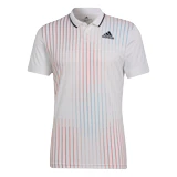 Adidas Melbourne Free lift Polo - White/Legacy Burgandy/Sky Rush - Image 6