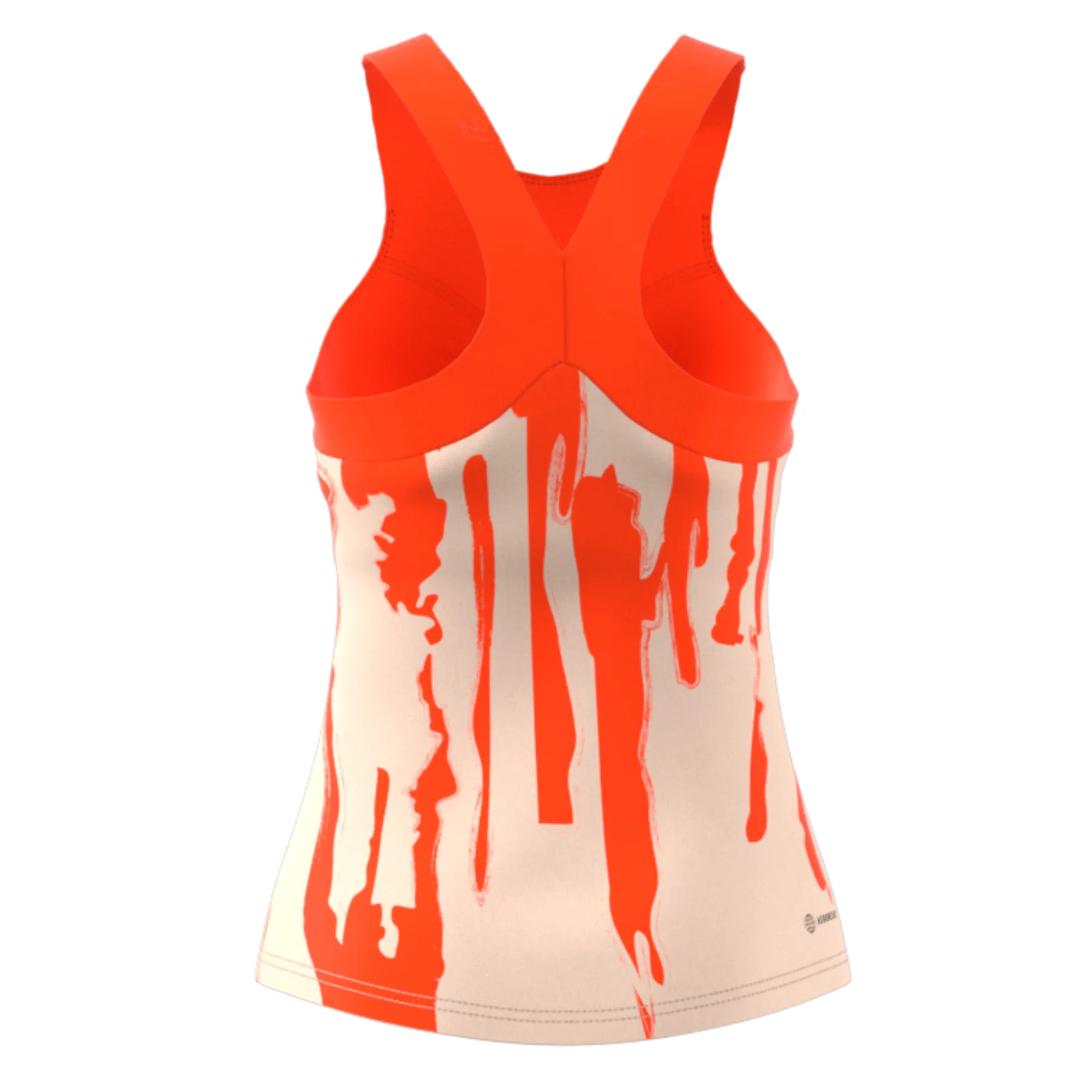 Adidas  Ecru Tint/Impact Orange Performance Thebe Magugu Tennis New York Y-Back Tank Top - Image 6