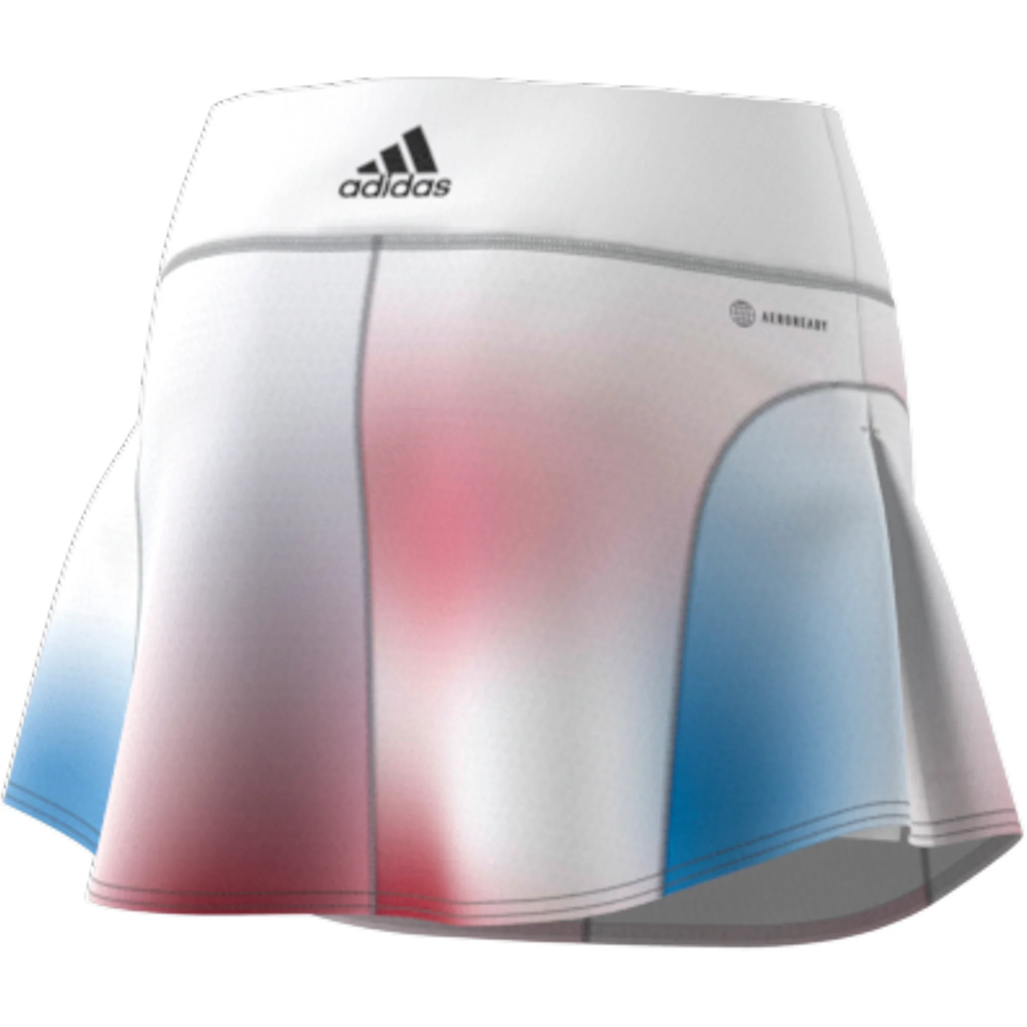 Adidas Womens Melbourne Match Skirt - White/Black/Vivid Red - Image 5
