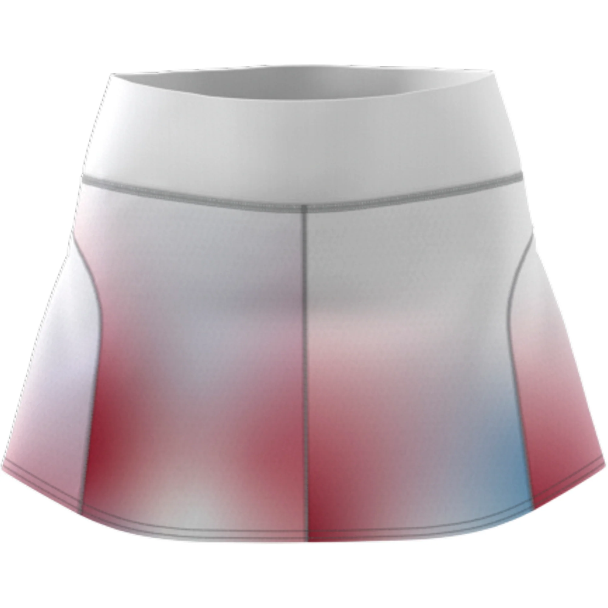 Adidas Womens Melbourne Match Skirt - White/Black/Vivid Red - Image 6