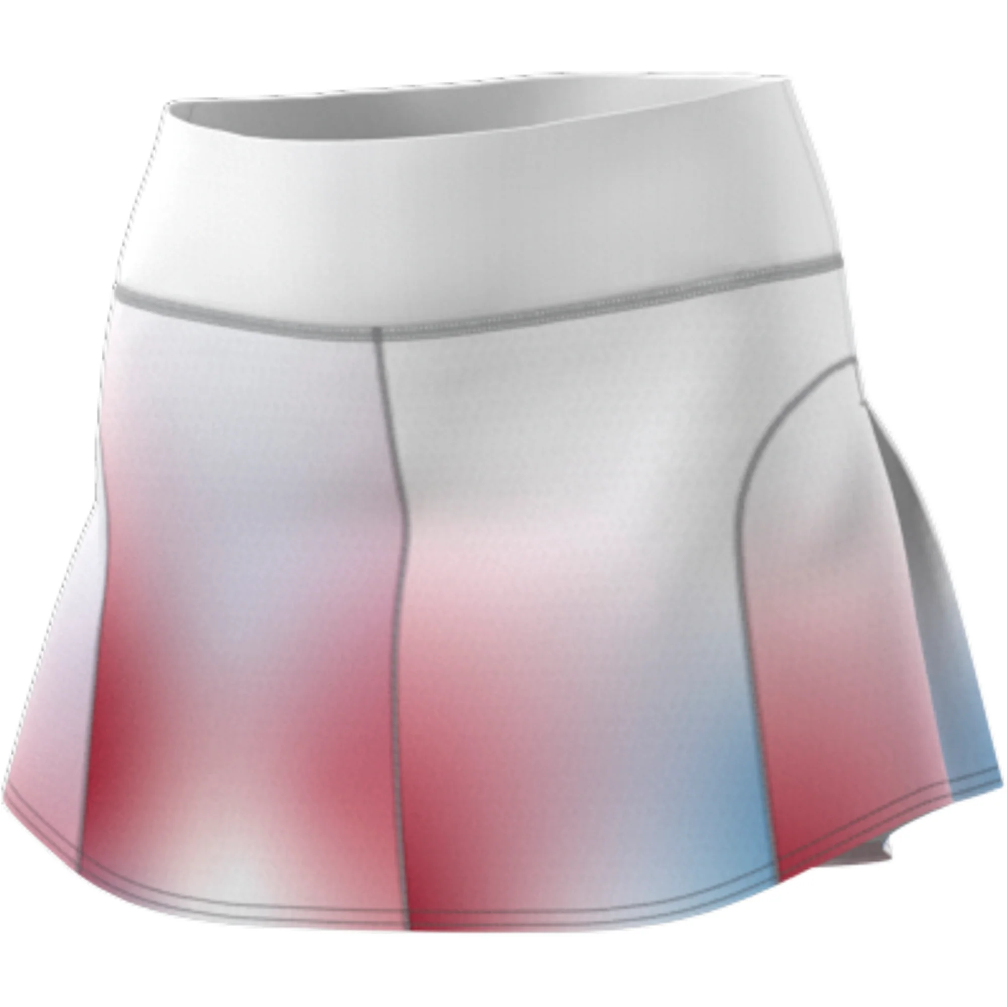 Adidas Womens Melbourne Match Skirt - White/Black/Vivid Red - Image 7
