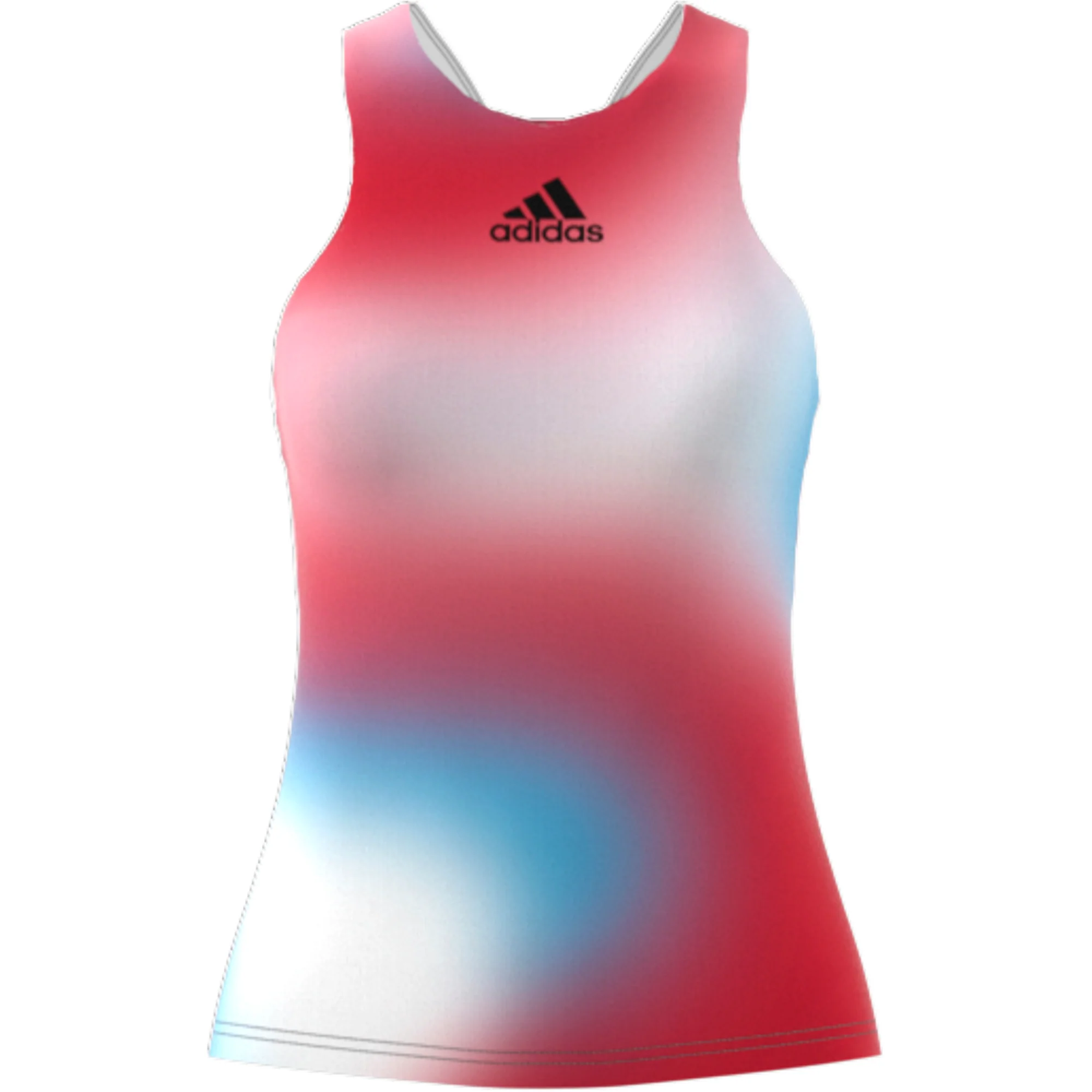 Adidas Womens Melbourne Tank - White/Vivid Red/Sky Rush - Image 11