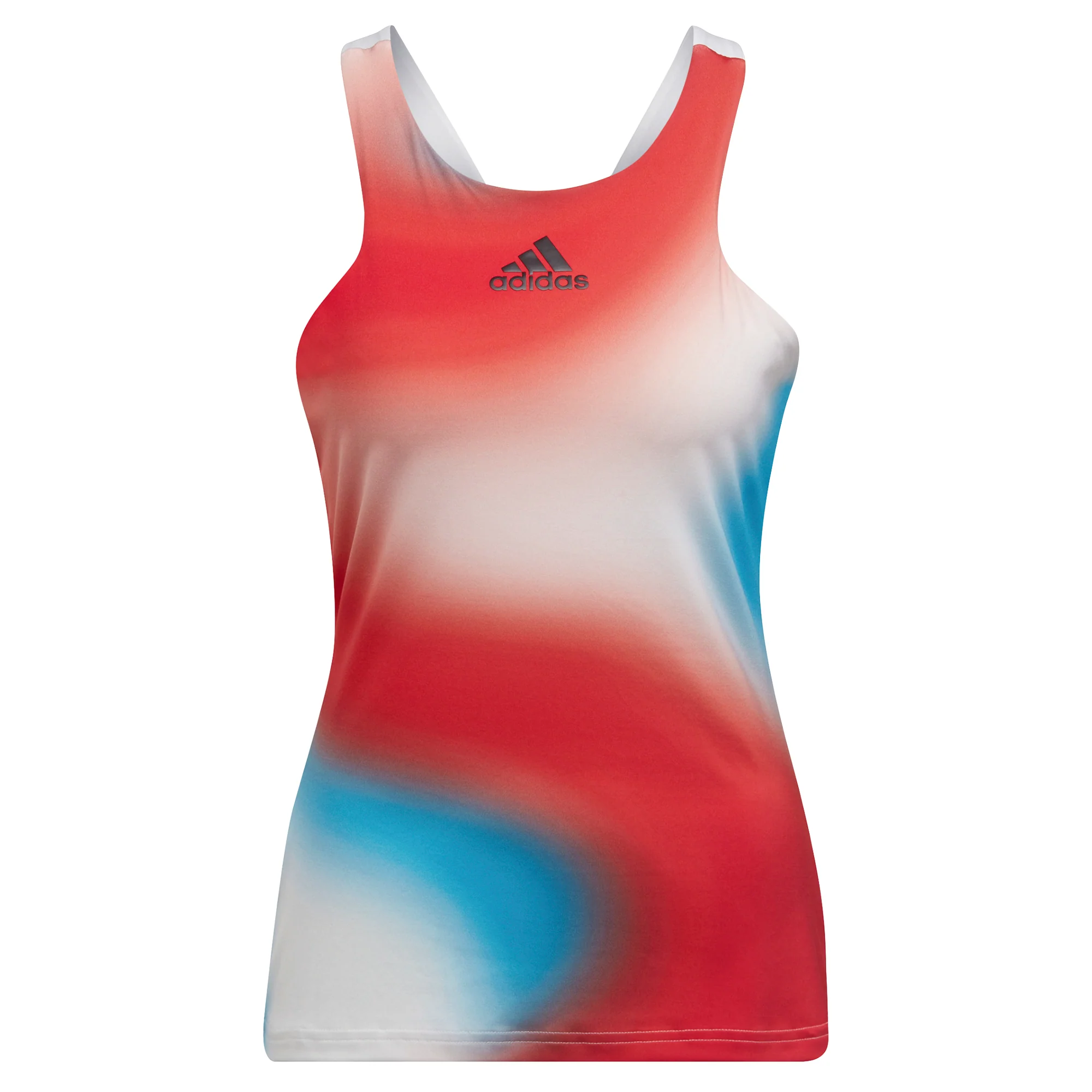 Adidas Womens Melbourne Tank - White/Vivid Red/Sky Rush - Image 8