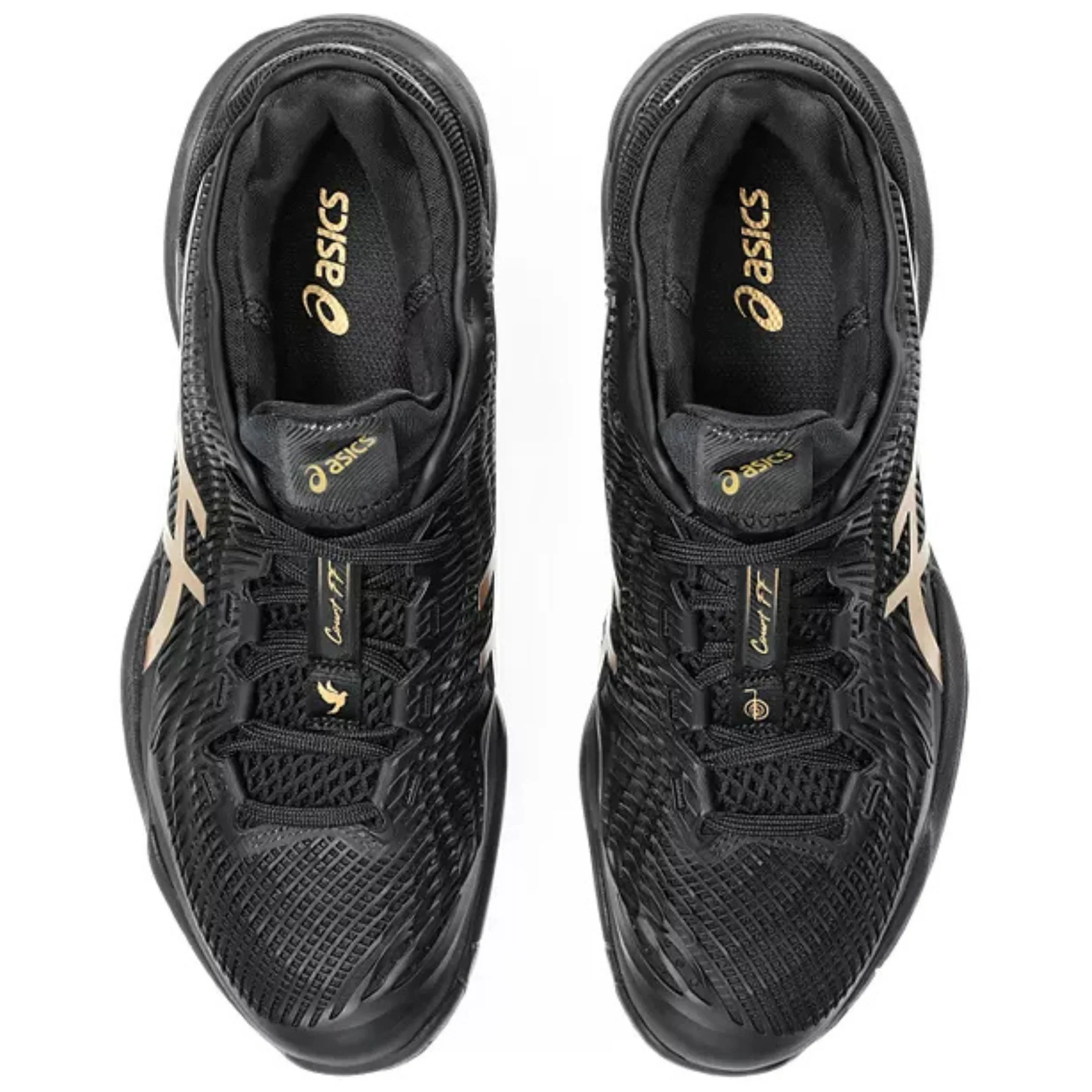 Asics Court FF 3 Novak Night Energy Hard Court Mens Tennis Shoes - Black/Prism Gold - Image 3