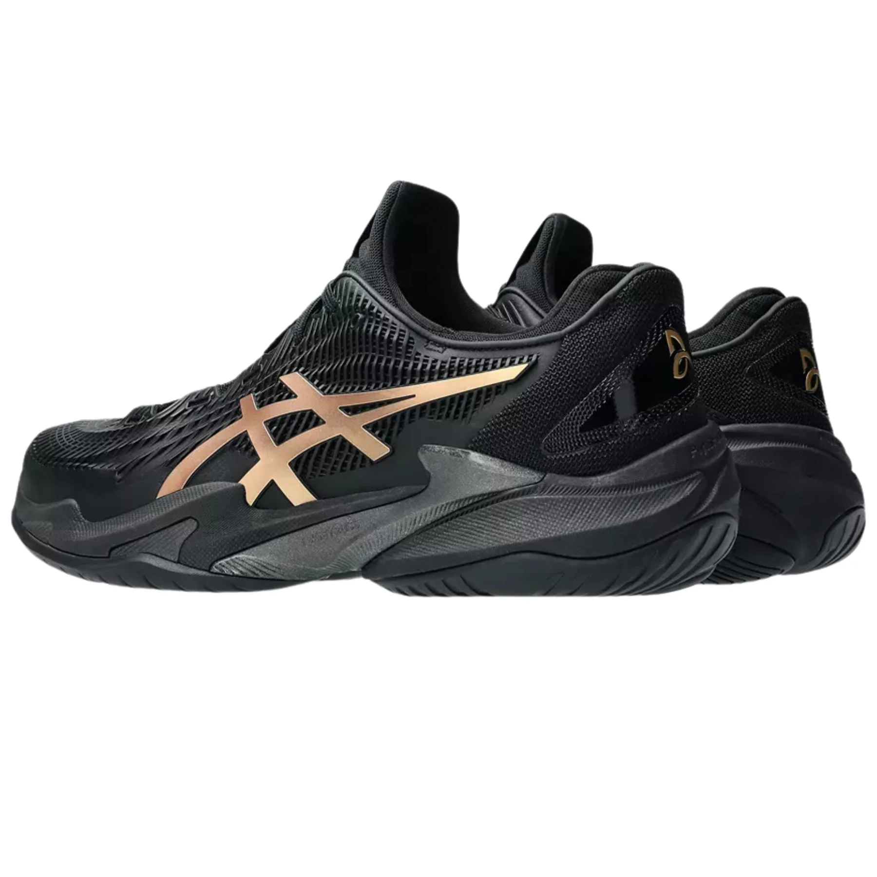 Asics Court FF 3 Novak Night Energy Hard Court Mens Tennis Shoes - Black/Prism Gold - Image 6