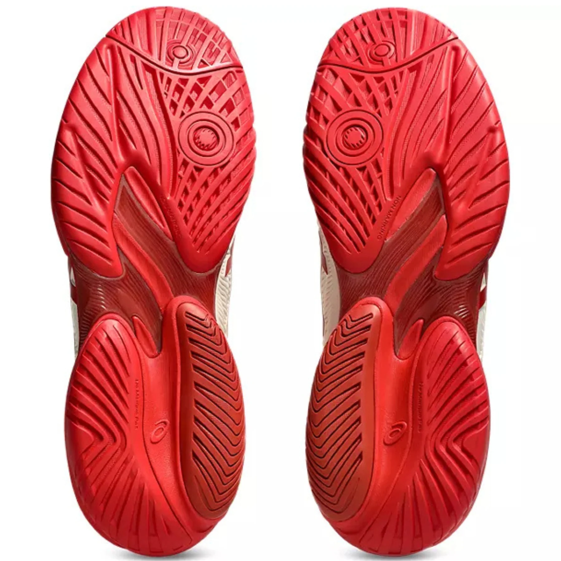 Asics Court FF Novak Mens Tennis Shoes – Cream/Classic Red - Image 4