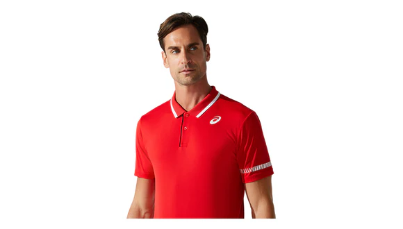 Asics Court Polo - Classic Red - Image 4