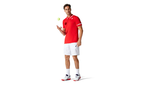 Asics Court Polo - Classic Red - Image 5
