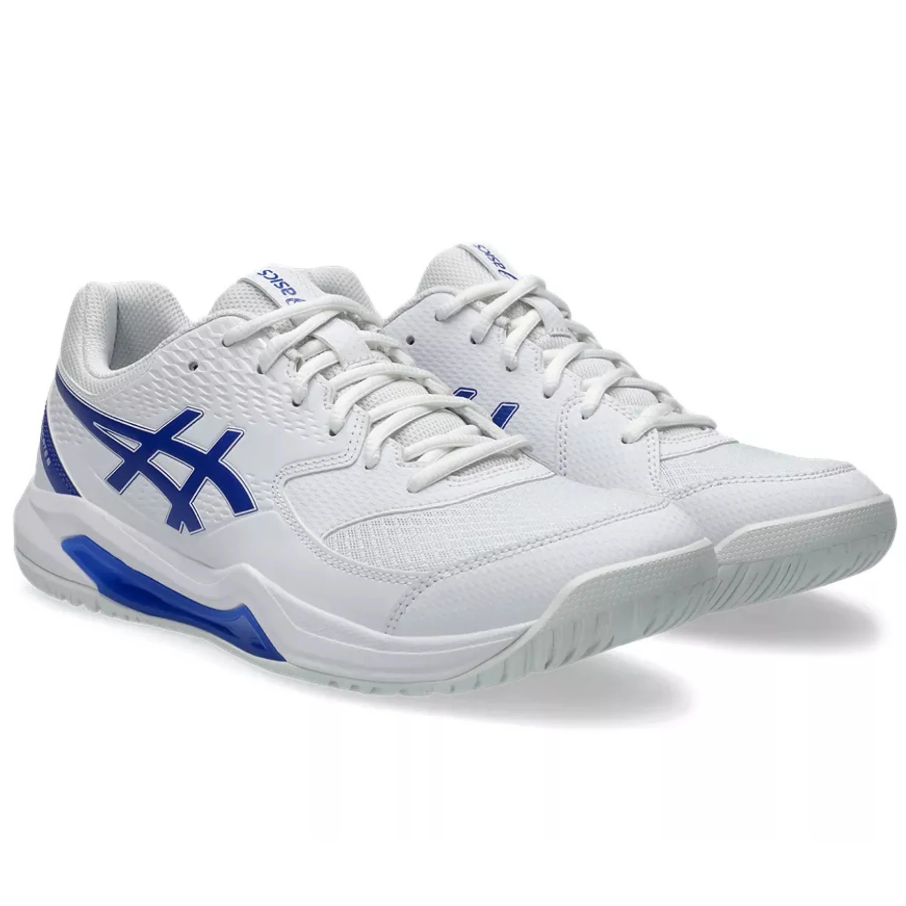 Asics Gel Dedicate 8 Hard Court Mens Tennis Shoes - White/Dark Cobalt - Image 3