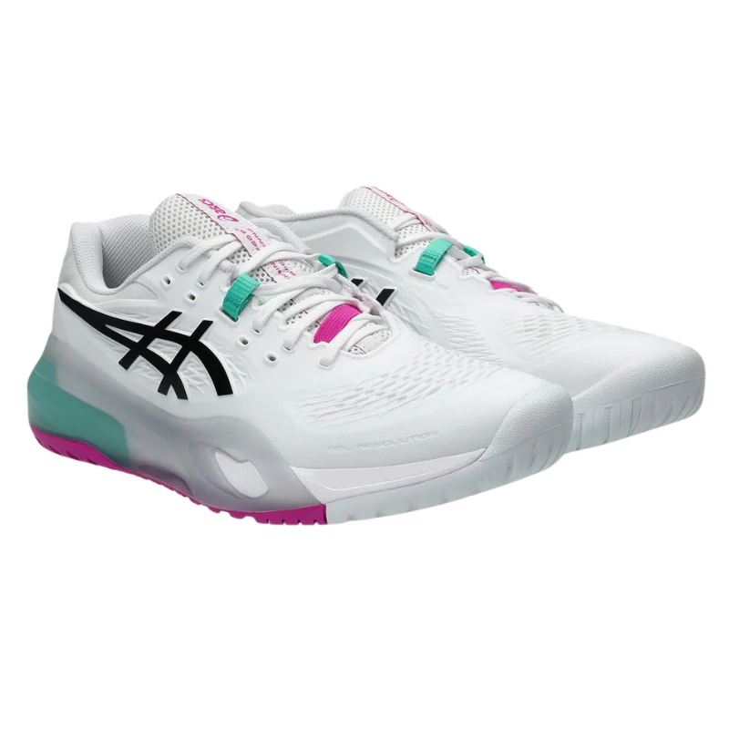 Asics GEL-RESOLUTION X 2026 Mens Tennis Shoes - White/Aurora Green - Image 3