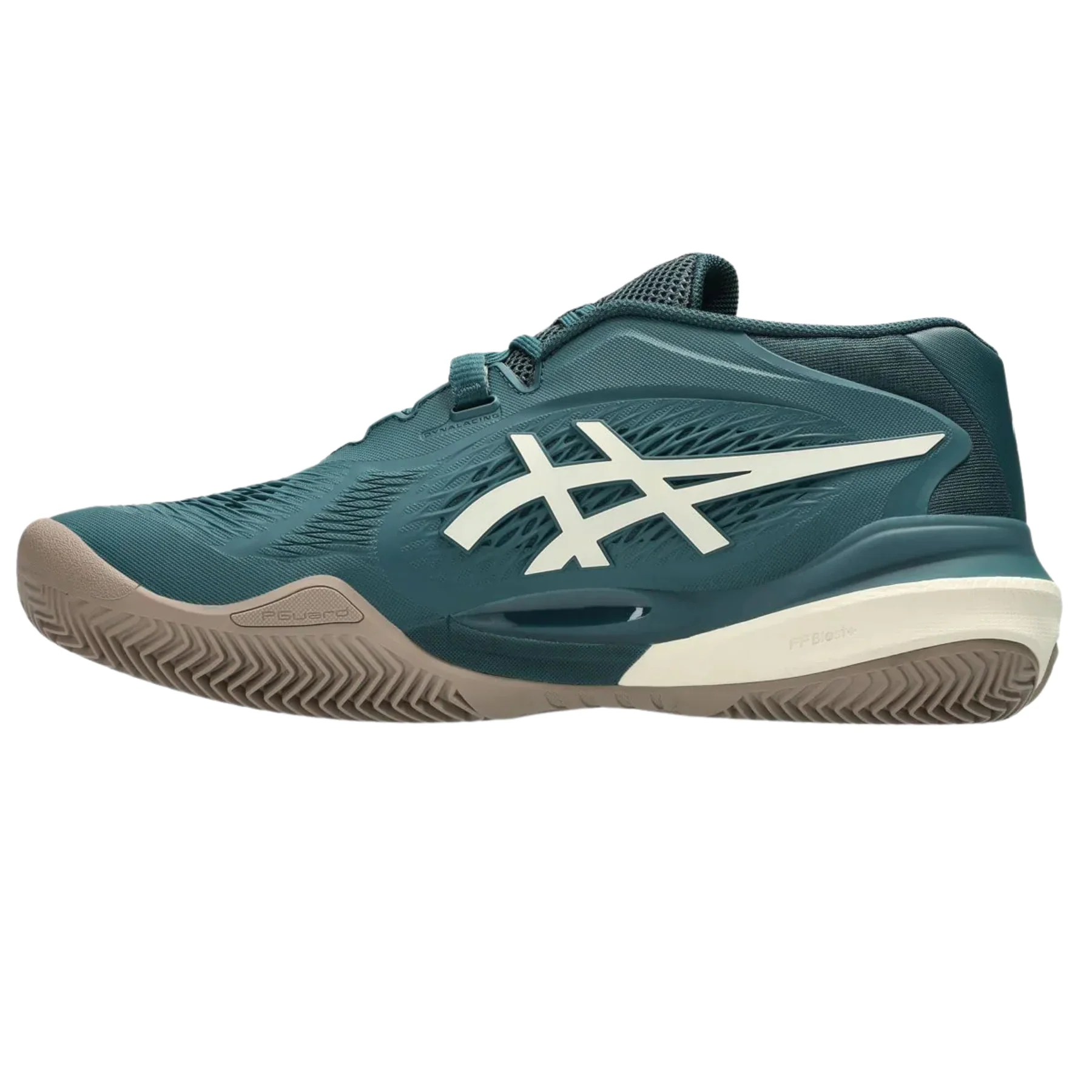 Asics Gel-Resolution X Clay Mens Tennis Shoes - Saxon Green / Birch - Image 3