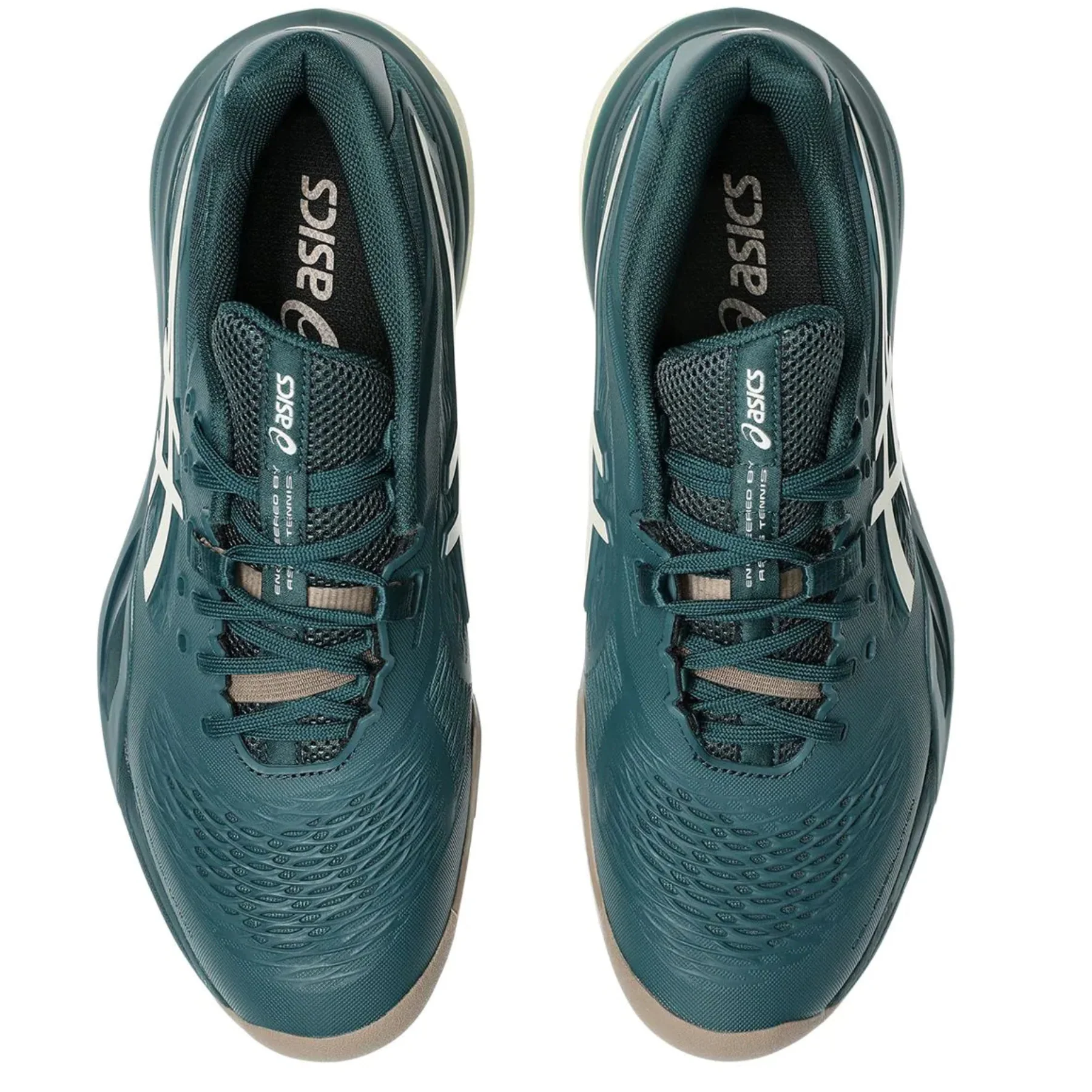 Asics Gel-Resolution X Clay Mens Tennis Shoes - Saxon Green / Birch - Image 6