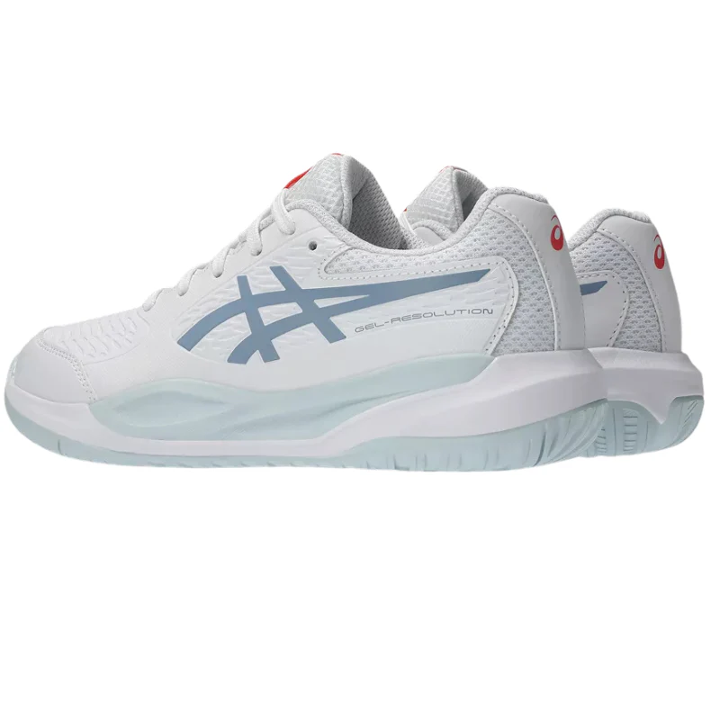 Asics GEL-RESOLUTION X GS 2026 Junior Tennis Shoes - White/Grey Blue - Image 4