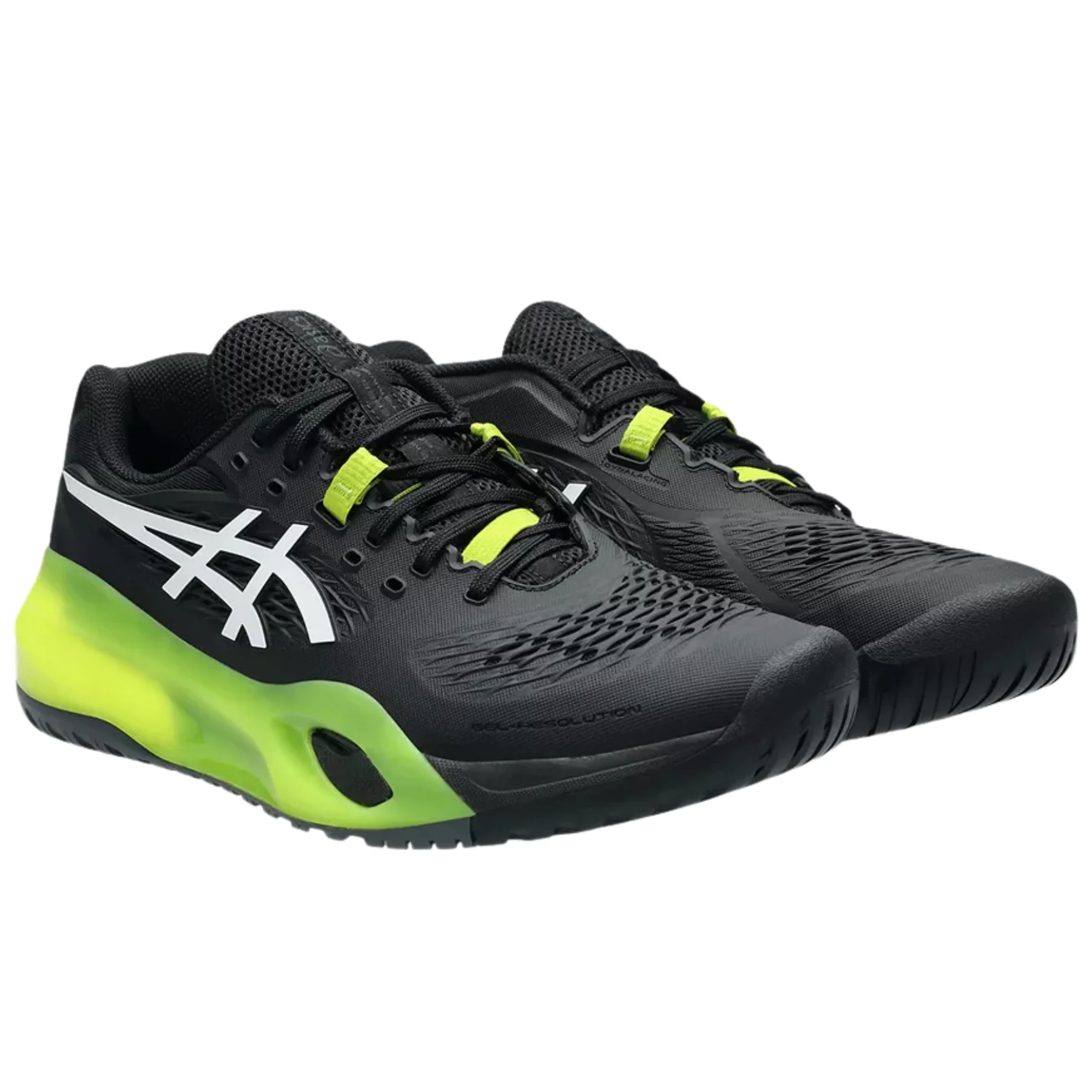 Asics Gel Resolution X Hard Court Mens Tennis Shoes - Black/White - Image 3