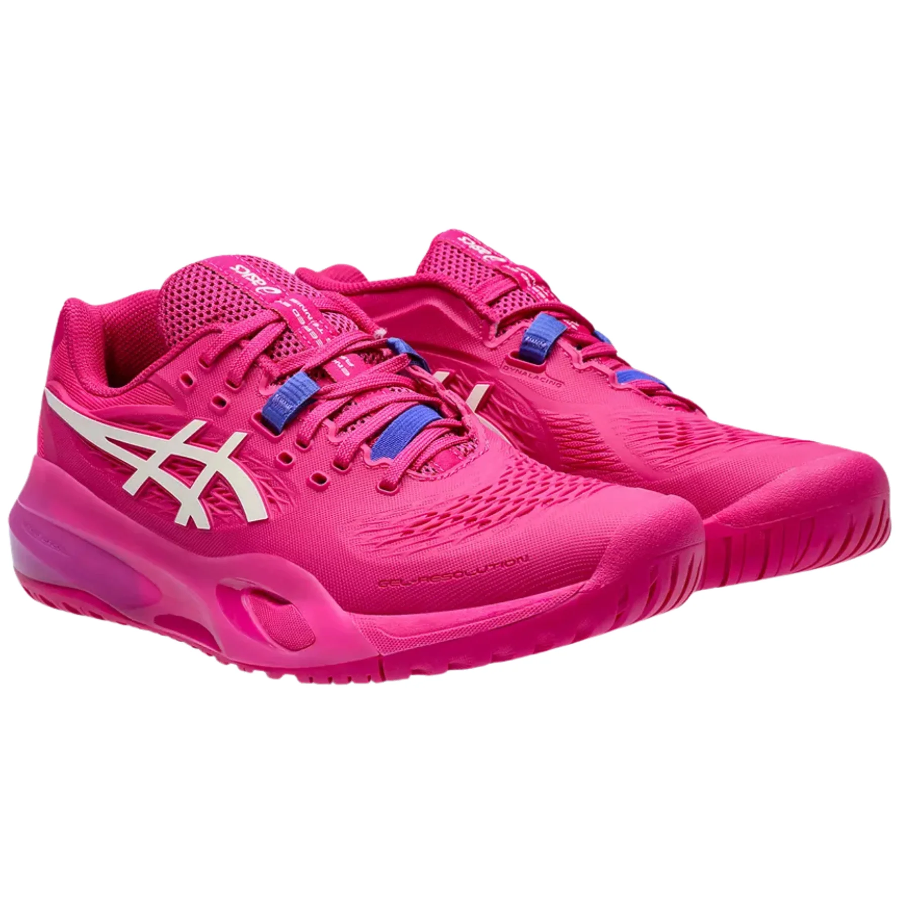 Asics Gel Resolution X Hard Court Womens Tennis Shoes - Bright Rose/Cream - Image 3