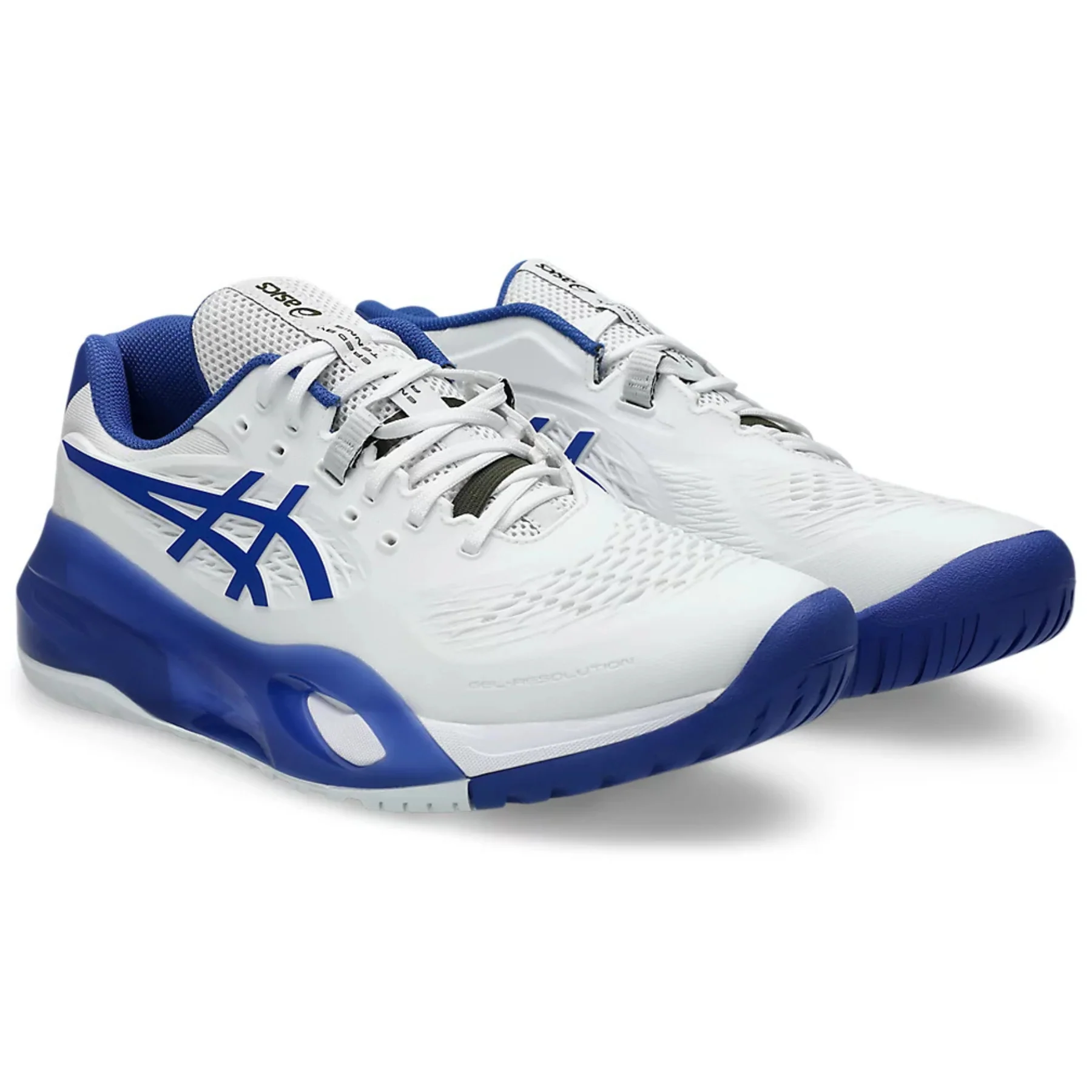 Asics Gel Resolution X Wide 2E Mens Tennis Shoes - White/Dark Cobalt - Image 3