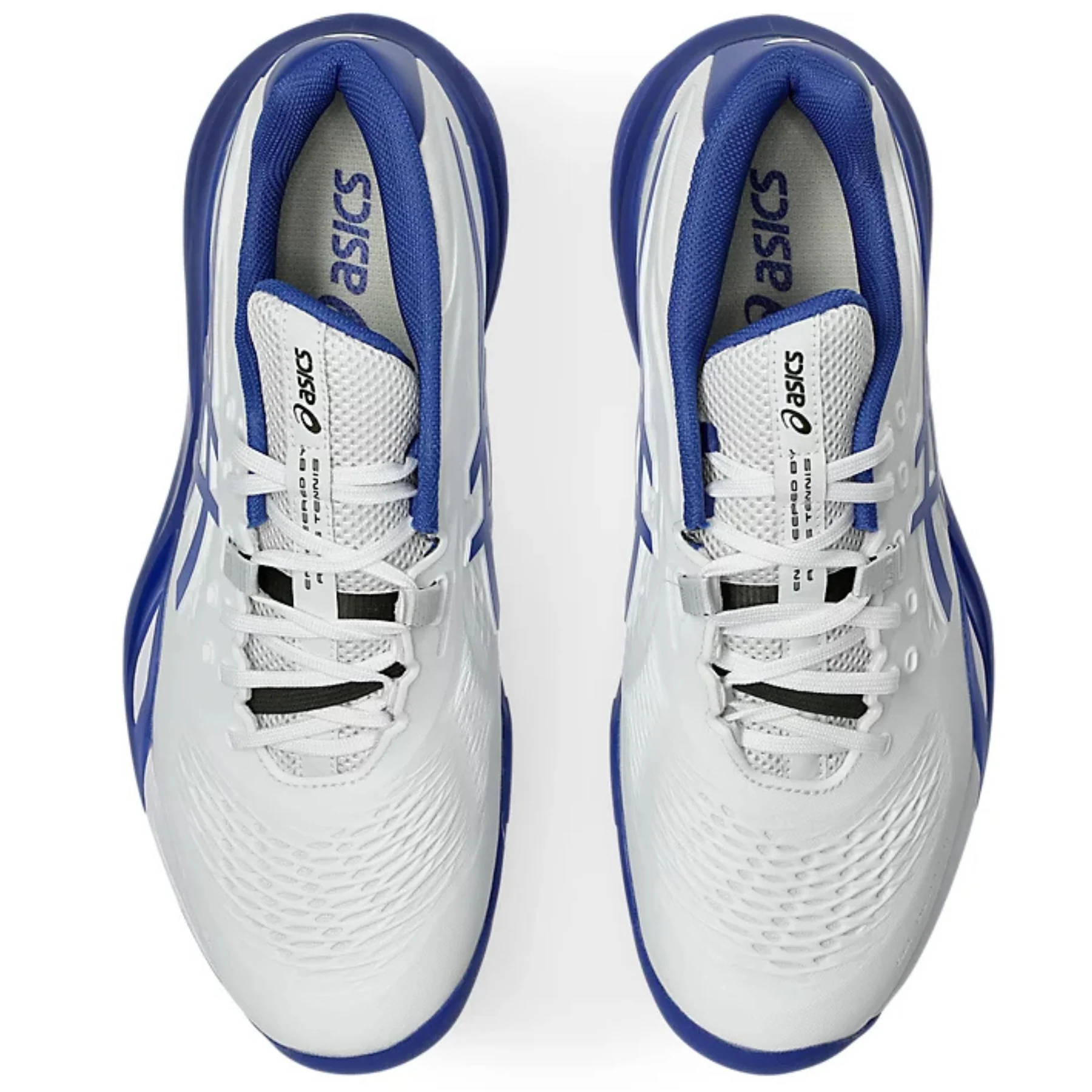 Asics Gel Resolution X Wide 2E Mens Tennis Shoes - White/Dark Cobalt - Image 6