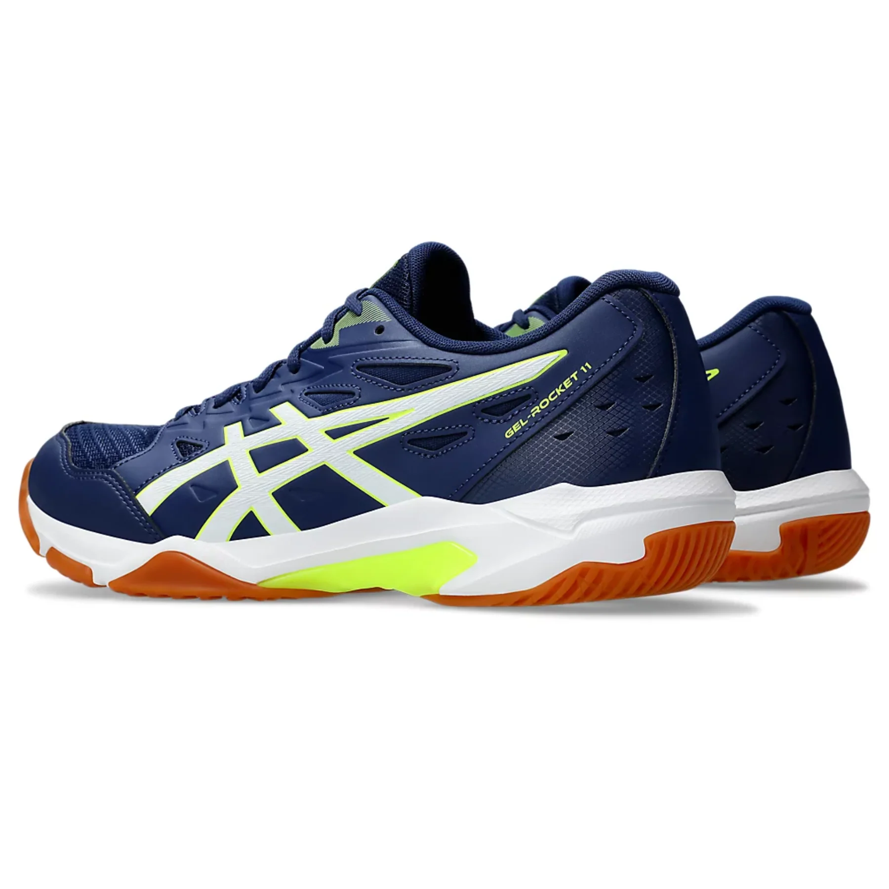 Asics Gel-Rocket 11 Men Multi Court Shoes - Blue Expanse/Safety Yellow - Image 4