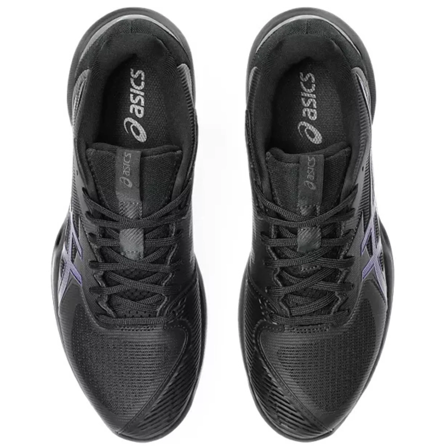 Asics Solution Speed FF 3 Clay Night Energy Herringbone Womens Tennis Shoes - Black/Prism Blue - Image 3