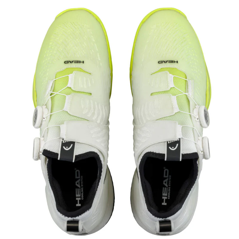 Head Endure Pro BOA Mens Tennis Shoes - White/Yellow - Image 9