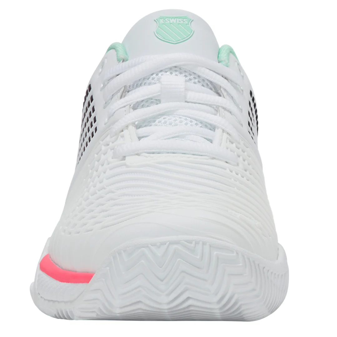 K Swiss Express Light 3 Herringbone Womens Tennis Shoes - White/Neon - Image 5