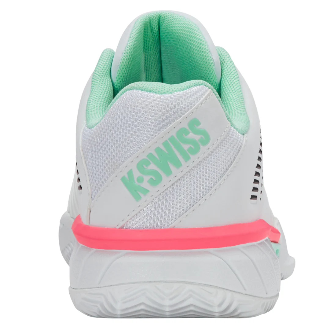 K Swiss Express Light 3 Herringbone Womens Tennis Shoes - White/Neon - Image 6