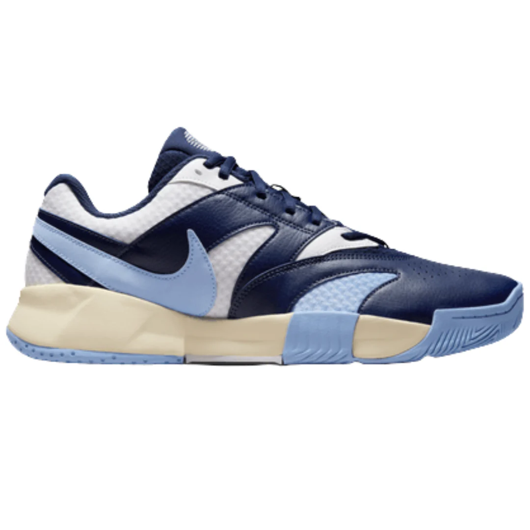 Nike Court Lite 4 Mens Tennis Shoes - White/Psychic Blue Midnight Navy - Image 4