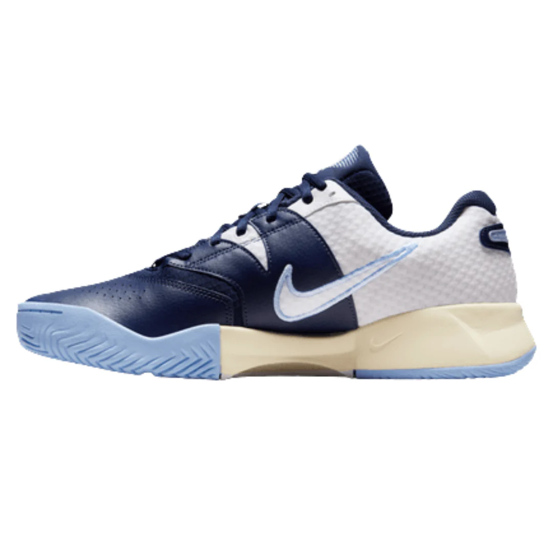Nike Court Lite 4 Mens Tennis Shoes - White/Psychic Blue Midnight Navy - Image 6