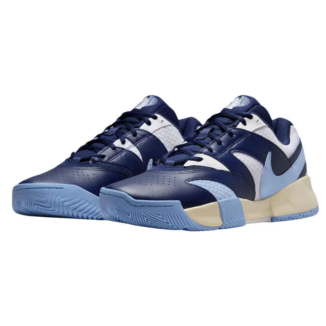Nike Court Lite 4 Mens Tennis Shoes - White/Psychic Blue Midnight Navy - Image 7