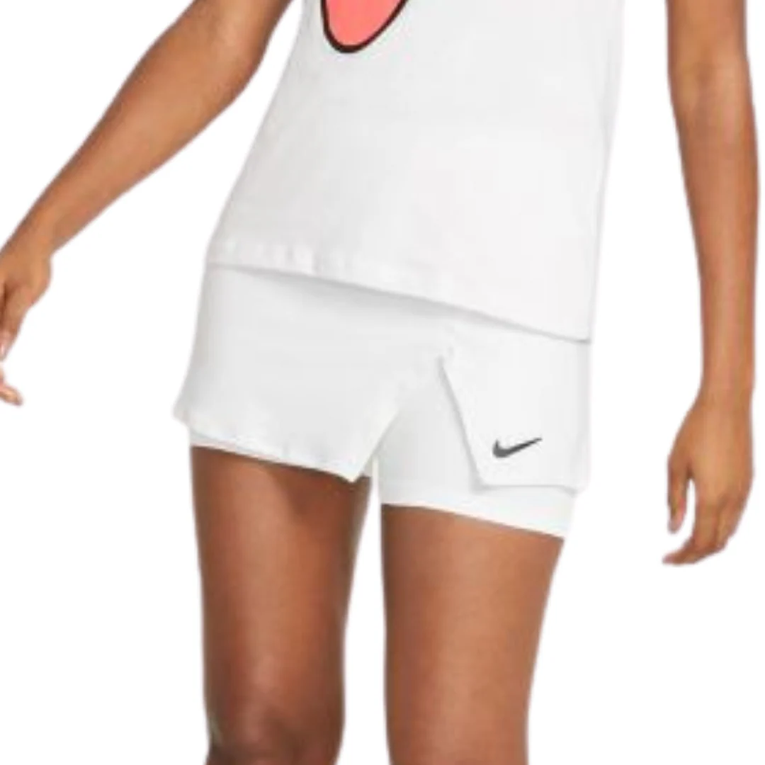 Nike Womens Court Victory Skirt - White/Black - Image 3