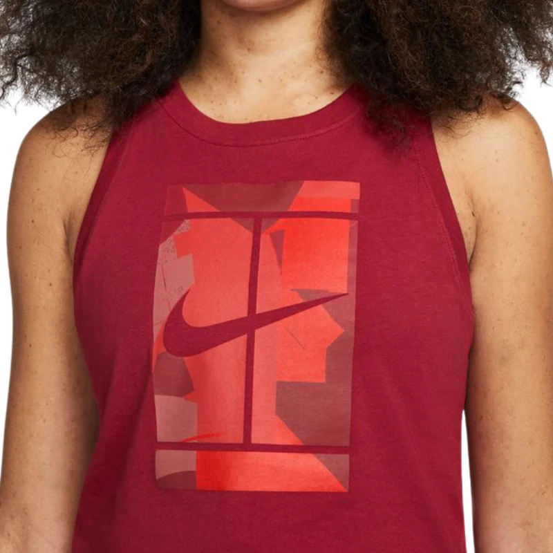 Nike Court Womens Seasonal Tennis Tank - Pomegrate - Image 3
