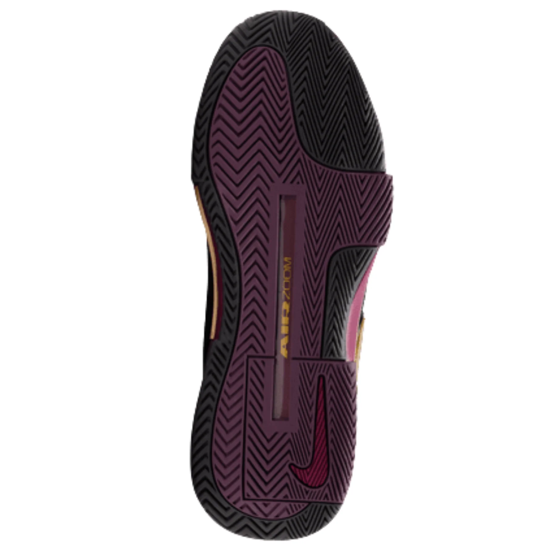 Nike GP Challenge 1 "Naomi Osaka" Womens Hard Court Tennis Shoes - Bordeaux/Metallic Gold-Black - Image 11