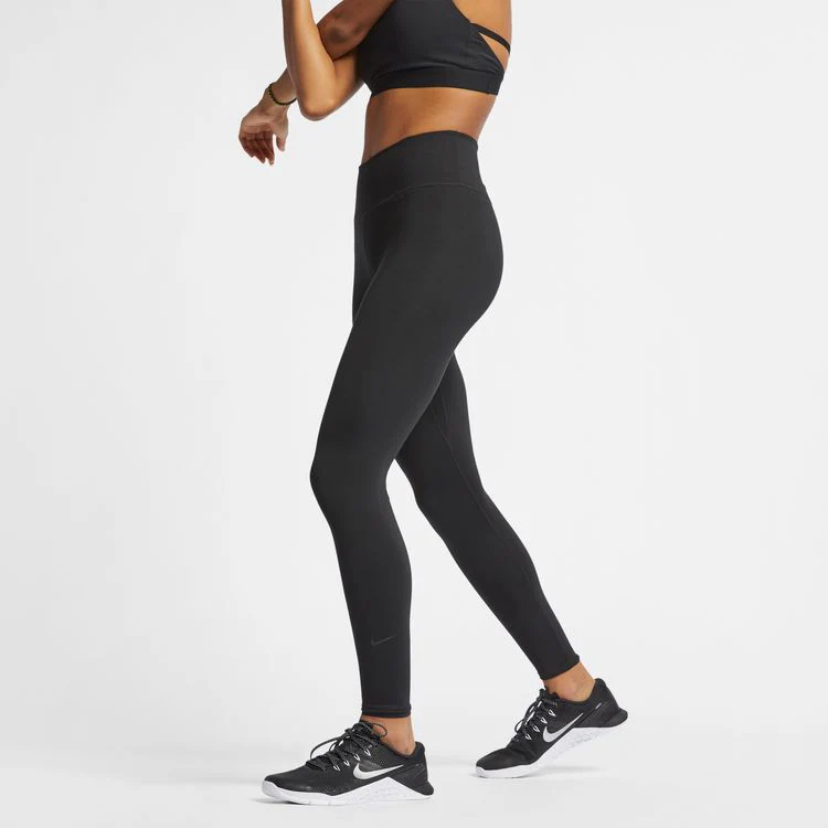 Nike Womens One Luxe Mid-Rise Leggings - Black/Clear - Image 10