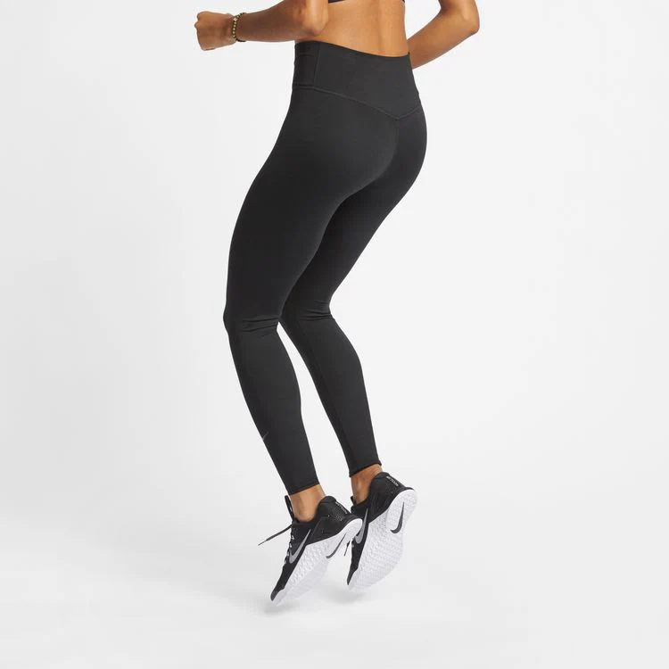 Nike Womens One Luxe Mid-Rise Leggings - Black/Clear - Image 3