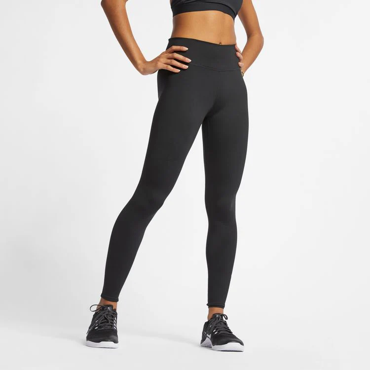 Nike Womens One Luxe Mid-Rise Leggings - Black/Clear - Image 4