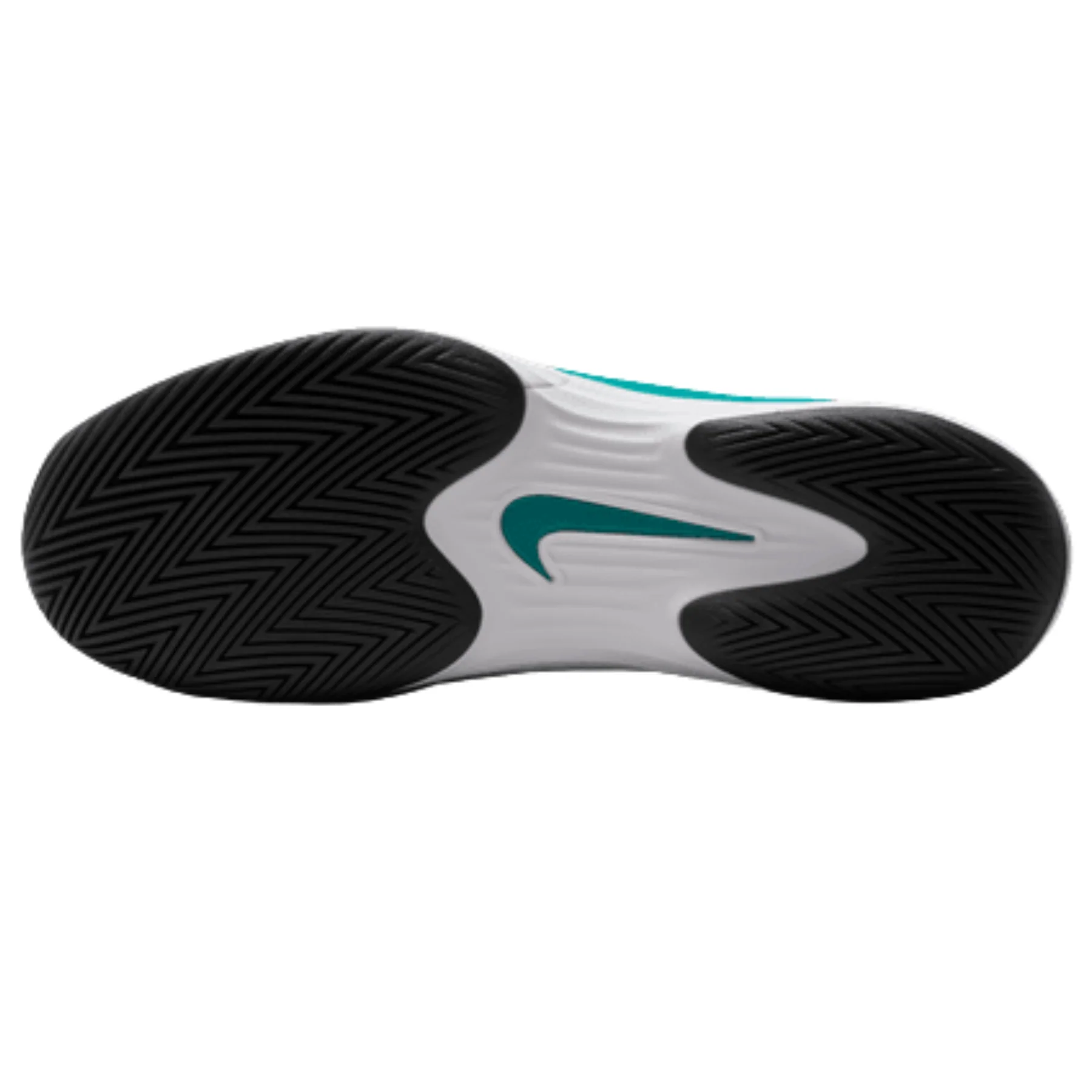 Nike Vapor 12 Mens Hard Court Tennis Shoes - White/Black Radiant Emerald - Image 11