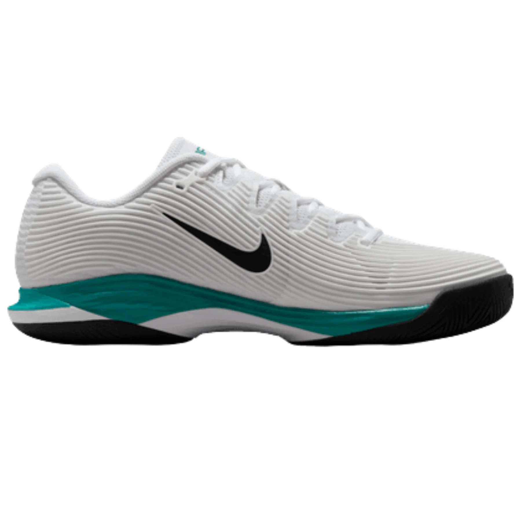 Nike Vapor 12 Mens Hard Court Tennis Shoes - White/Black Radiant Emerald - Image 4