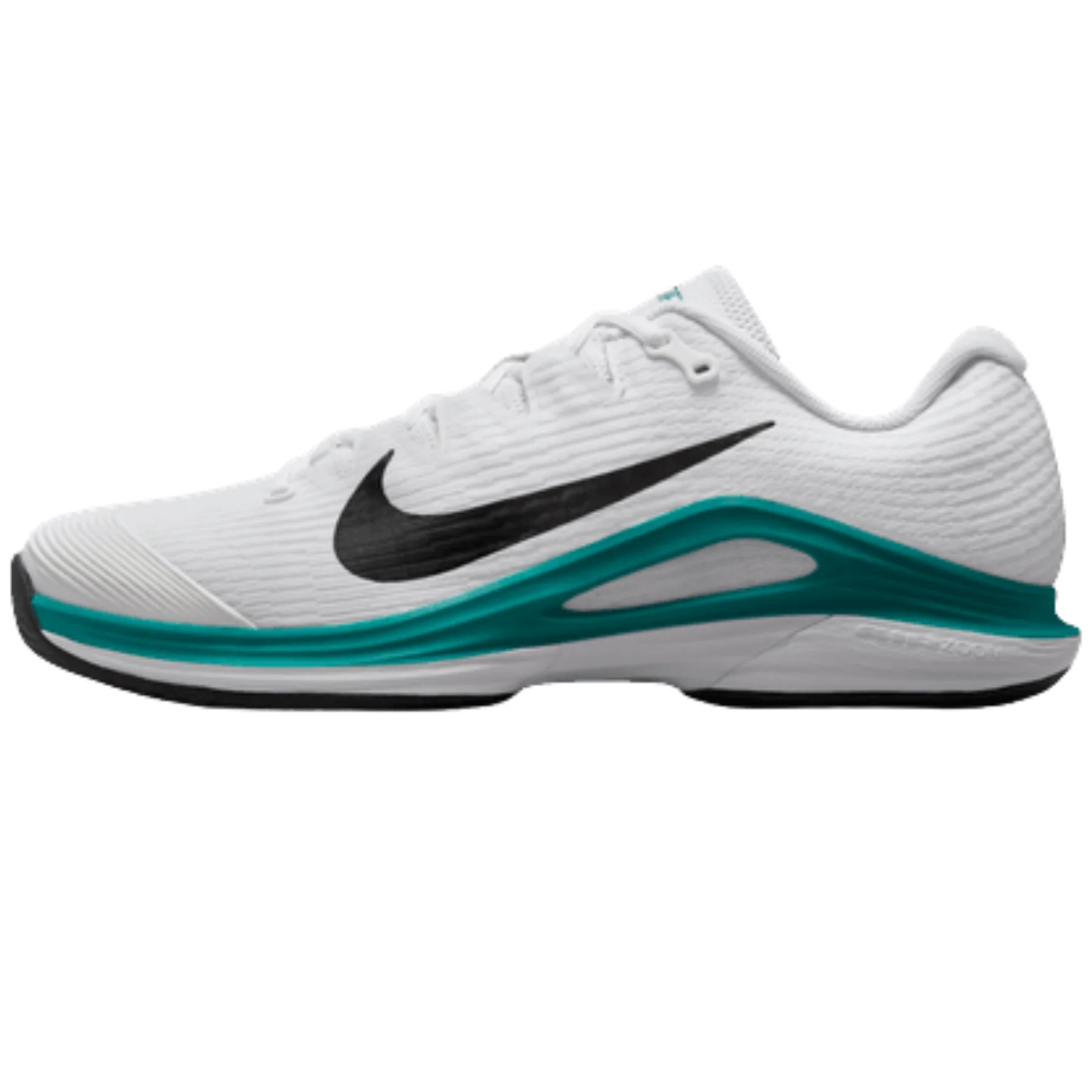 Nike Vapor 12 Mens Hard Court Tennis Shoes - White/Black Radiant Emerald - Image 5