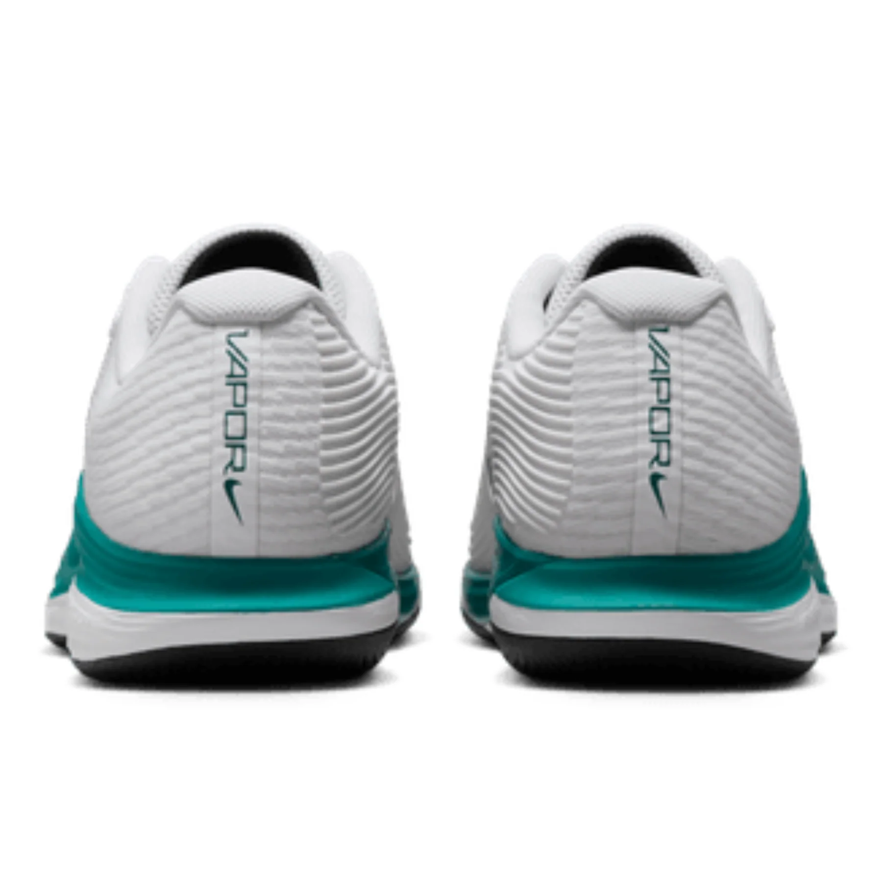 Nike Vapor 12 Mens Hard Court Tennis Shoes - White/Black Radiant Emerald - Image 8