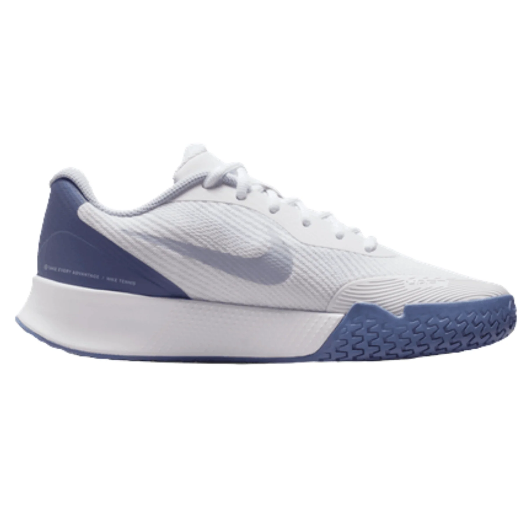 Nike Vapor Lite 3 Womens Hard Court Tennis Shoes - White/Ghost-World Indigo - Image 4