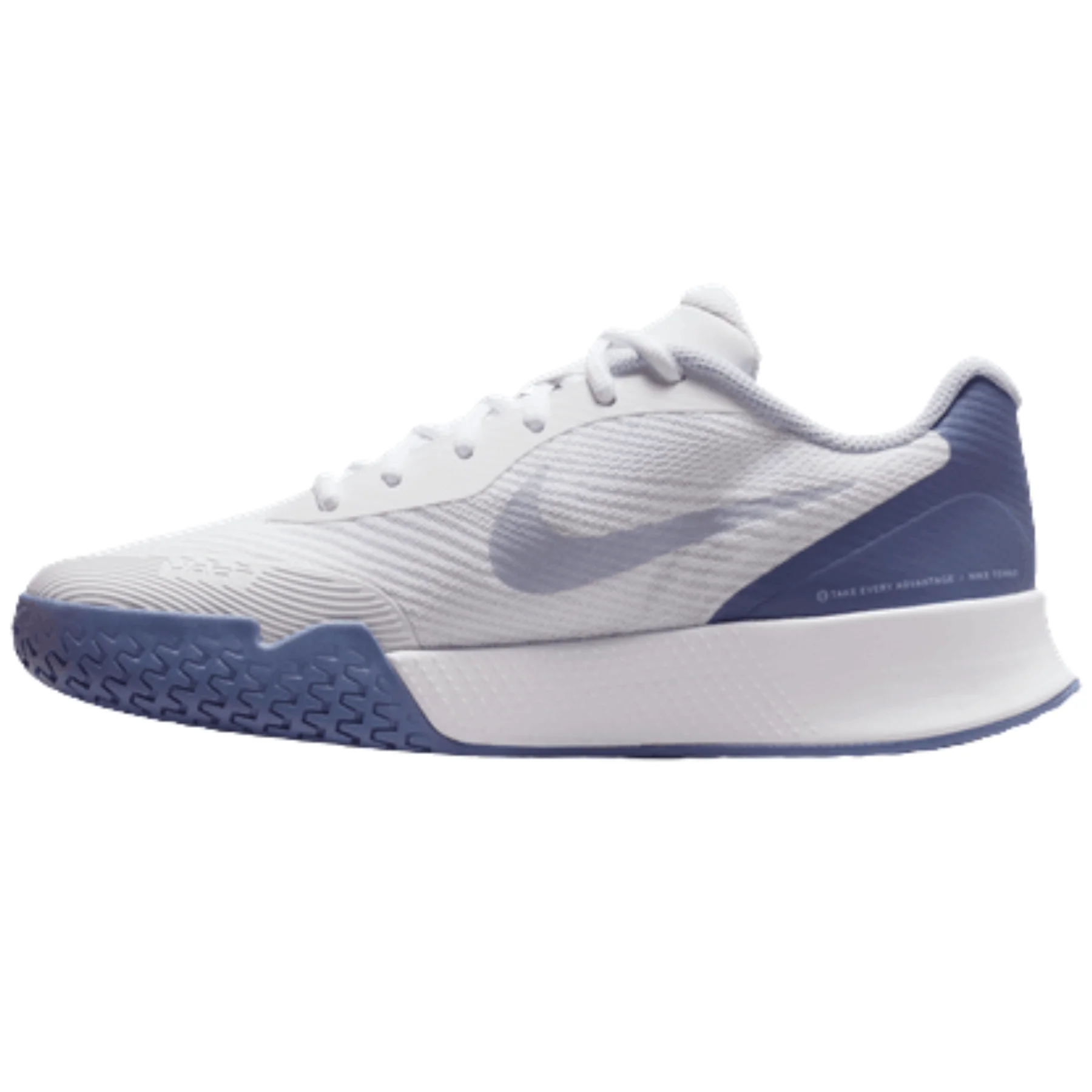 Nike Vapor Lite 3 Womens Hard Court Tennis Shoes - White/Ghost-World Indigo - Image 5
