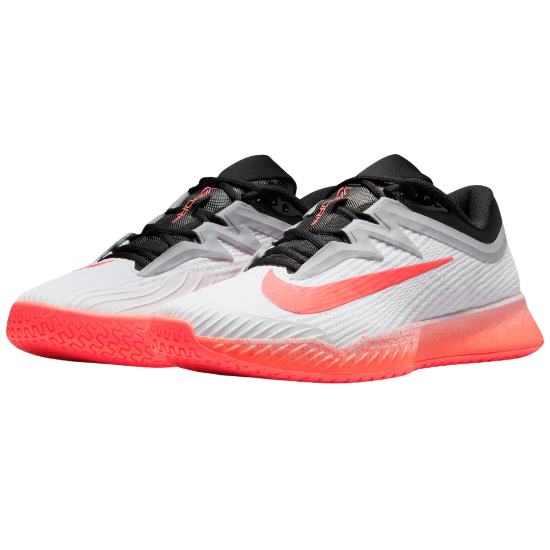 Nike Vapor Pro 3 Hard Court Mens Tennis Shoes - White/Hot Lava-Wolf Grey - Image 10