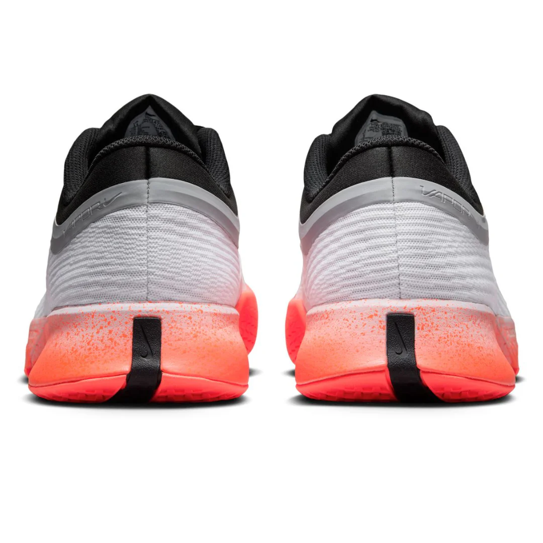 Nike Vapor Pro 3 Hard Court Mens Tennis Shoes - White/Hot Lava-Wolf Grey - Image 11