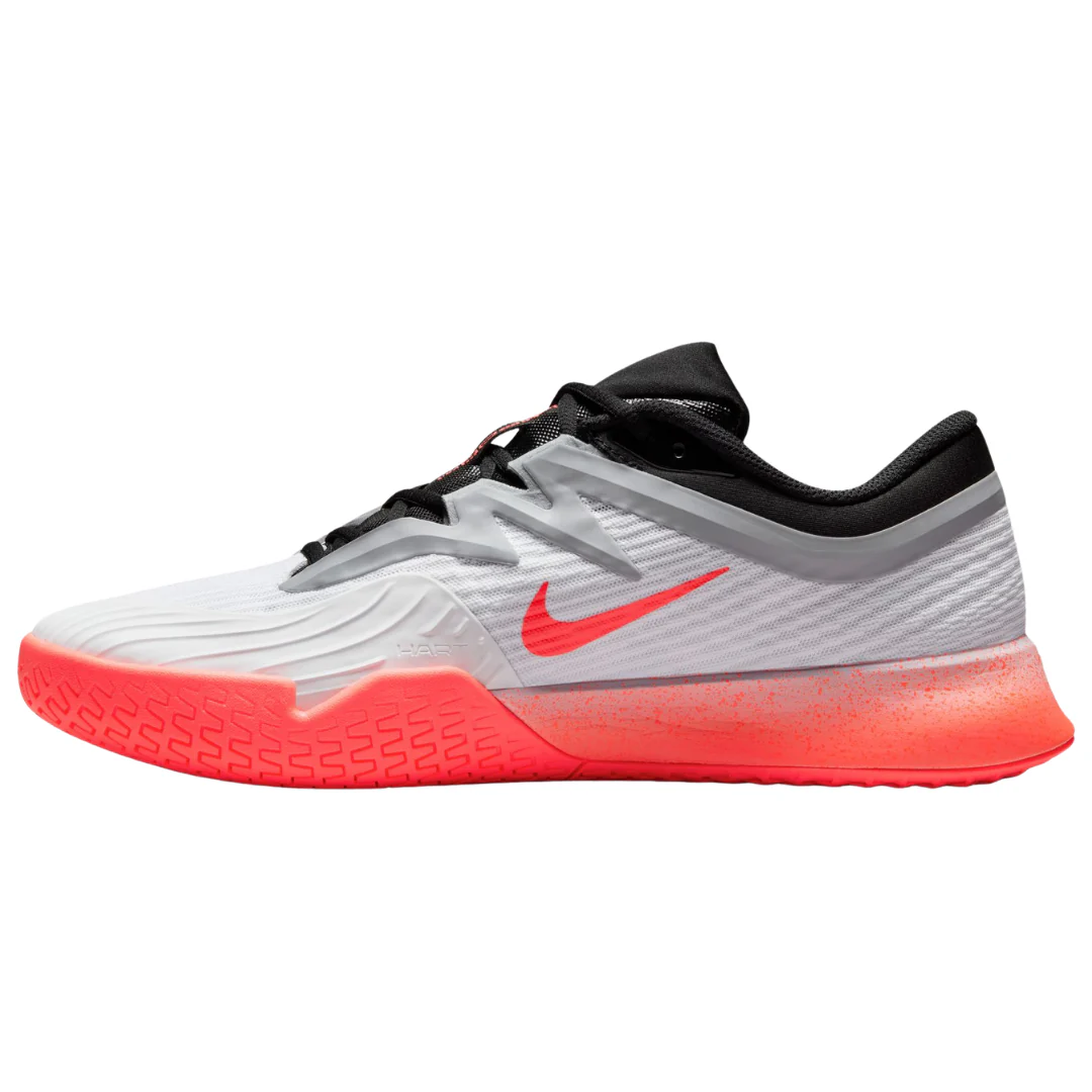 Nike Vapor Pro 3 Hard Court Mens Tennis Shoes - White/Hot Lava-Wolf Grey - Image 6
