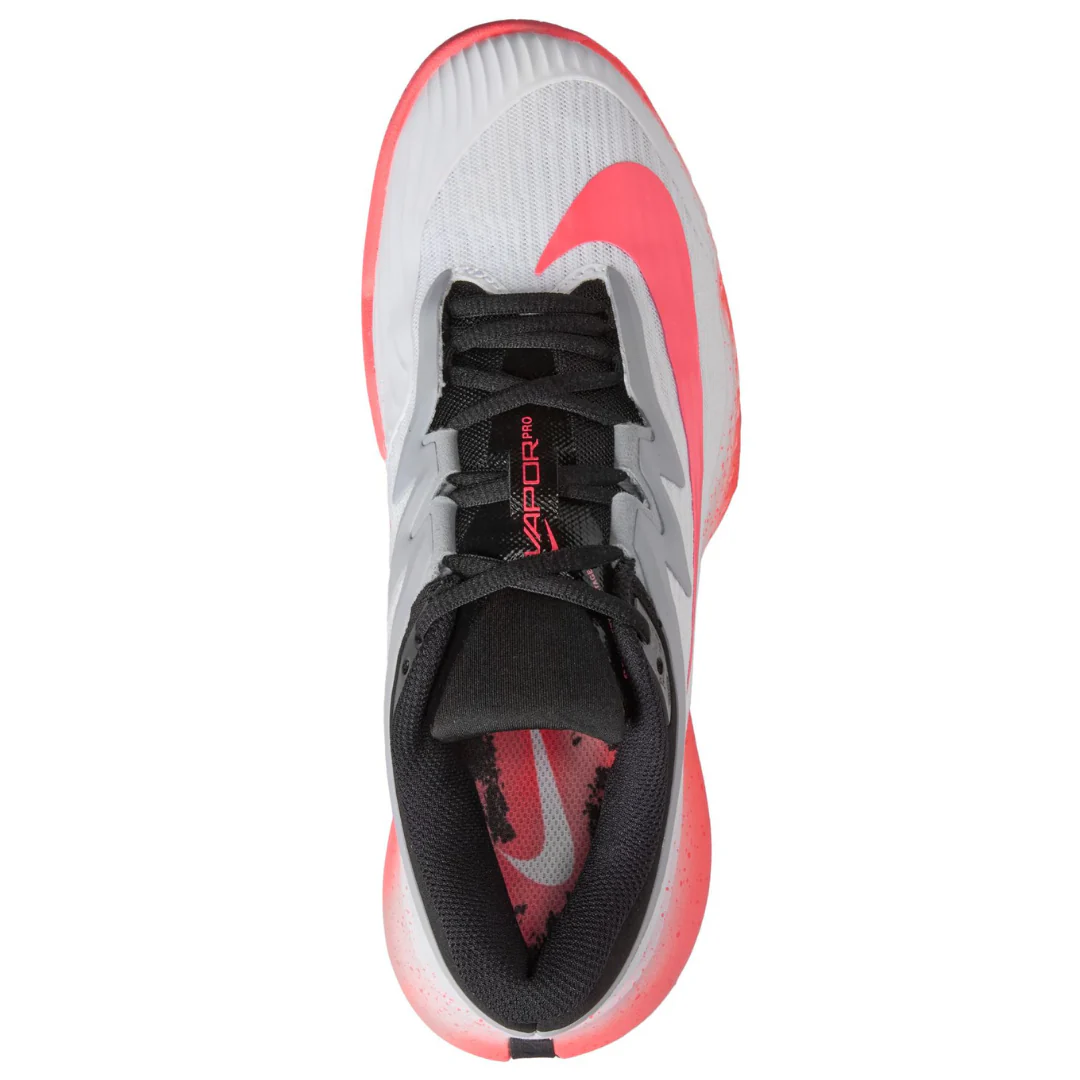 Nike Vapor Pro 3 Hard Court Womens Tennis Shoes - White/Hot Lava-Wolf Grey - Image 10