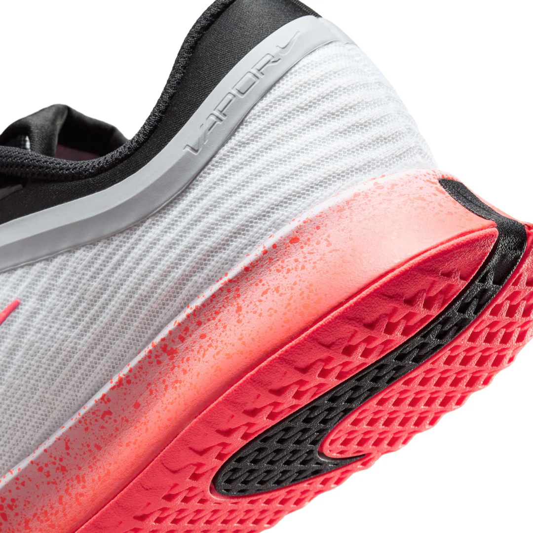 Nike Vapor Pro 3 Hard Court Womens Tennis Shoes - White/Hot Lava-Wolf Grey - Image 3