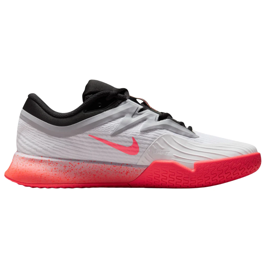Nike Vapor Pro 3 Hard Court Womens Tennis Shoes - White/Hot Lava-Wolf Grey - Image 4