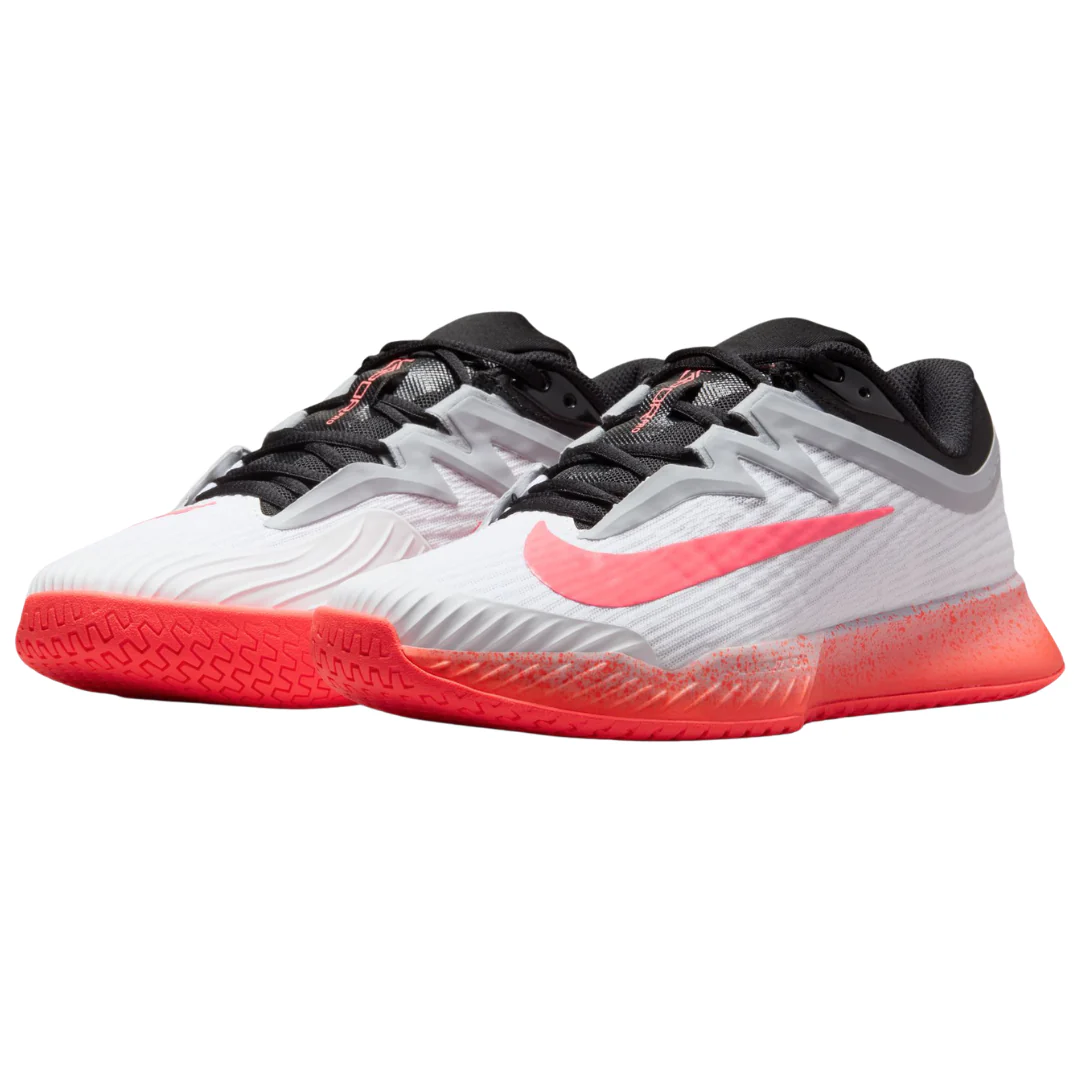 Nike Vapor Pro 3 Hard Court Womens Tennis Shoes - White/Hot Lava-Wolf Grey - Image 7