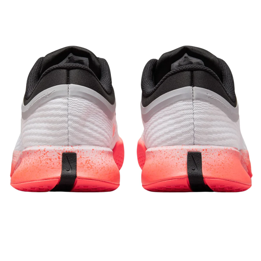 Nike Vapor Pro 3 Hard Court Womens Tennis Shoes - White/Hot Lava-Wolf Grey - Image 8